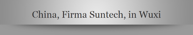 China, Firma Suntech, in Wuxi